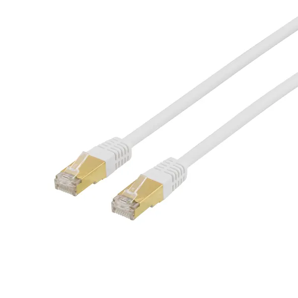 S/FTP Cat7 patchkabel 5m LSZH (halogenfri), vit (STP-75V)