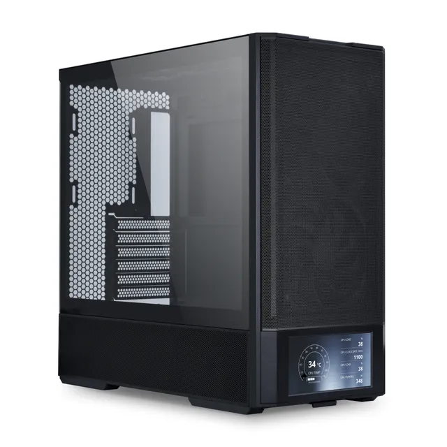 Lancool 207 Digital - Black - Chassi - Miditower - Svart