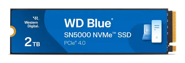 WD Blue SN5000 WDS200T4B0E-00CNZ0 - SSD - 2 TB - inbyggd - M.2 2280 - PCIe 4.0 x4 (NVMe)