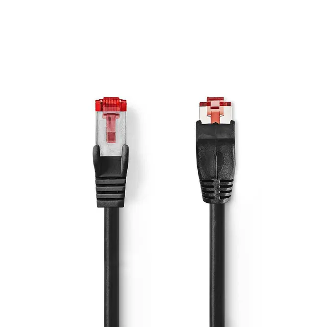 CAT6 Nätverkskabel | RJ45 hane | RJ45 hane | SF/UTP | 2.00 m | Rund | LSZH | Svart | Kuvert