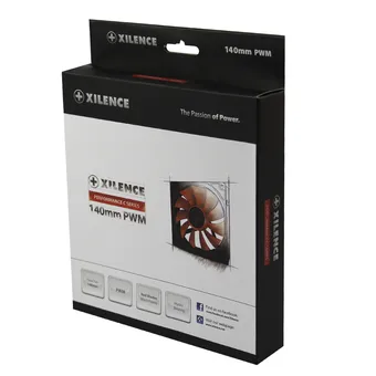 Xilence Performance C Series XPF140.R.PWM - Lådfläkt - 140 mm - svart, röd