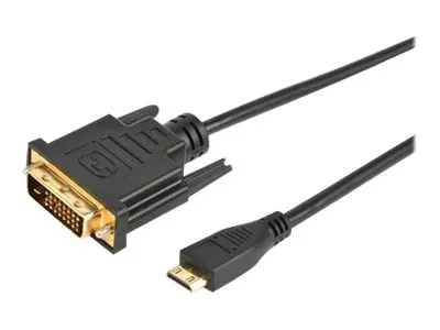 Hdmi 1.4-kabel 2m Mini Hdmi Dvi Svart