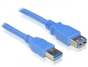 USB 5 Gbps förlängningskabel USB-A hane till hona 3m - Blå