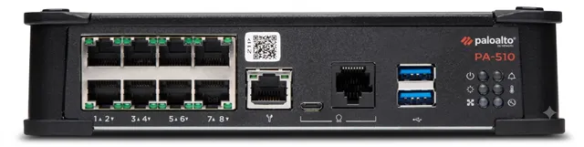 Networks PA-500 Series PA-510 - Säkerhetsfunktion - 8 portar - 1GbE - 1U - molnhanterad - kan monteras i rack