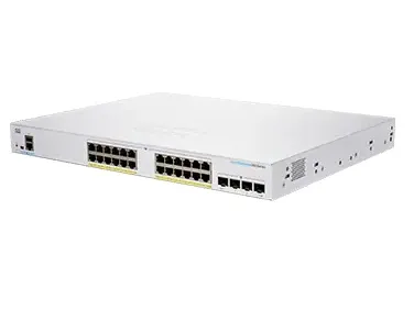 Business 250 Series CBS250-24P-4G - Switch - L3 - smart - 24 x 10/100/1000 (PoE+) + 4 x Gigabit SFP - rackmonterbar - PoE+ (195 W) - återanvänd