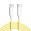 0,5m USB 2.0 USB-C till C kabel för iPhone 15/15 Pro/15 Plus/15 Pro Max 3A 480Mbps 60W gul