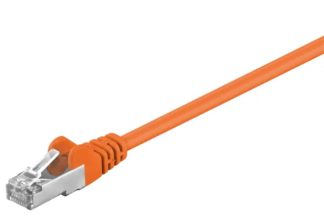 Patchkabel CAT 5e, F/UTP, orange, 3 m kopparklädd aluminiumtråd (CCA)