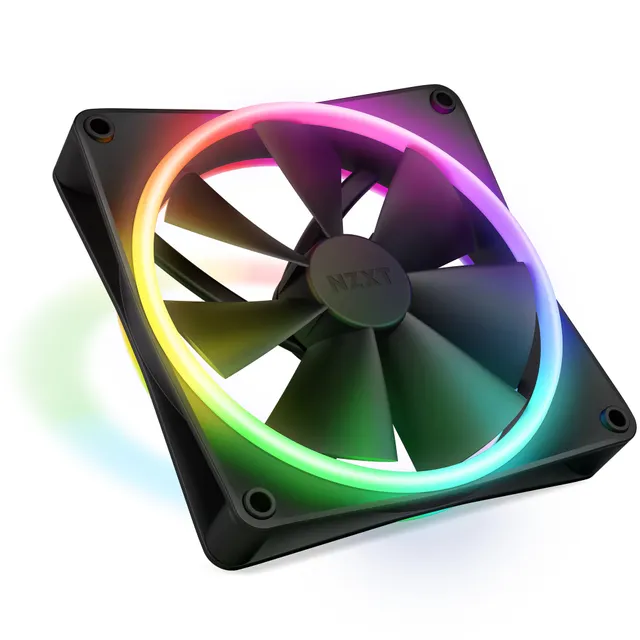 F120 RGB DUO - Black - Chassi fläkt - 120mm - Svart med RGB LED - 29 dBA