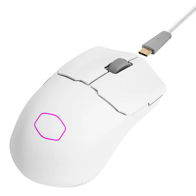 MM712 Hybrid Ultra Light RGB Trådlös Gamingmus - Vit