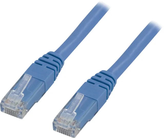 U/UTP Cat6 patchkabel, LSZH, 10m, blå