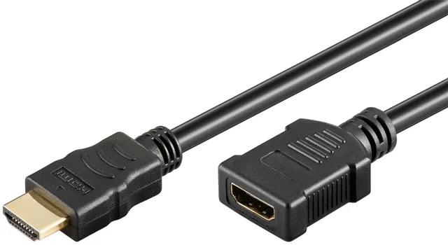 Höghastighets HDMI™-förlängningskabel med Ethernet HDMI™-kontakt (typ A) > HDMI™-uttag (typ A), 1 m