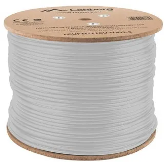 305 Meter Cat6A UFTP Solid CU LSZH Nätverkskabel Grå CPR + Fluke Passe