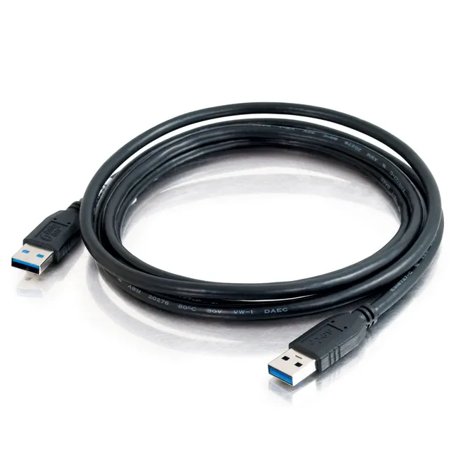 - USB-kabel - USB typ A (hane) till USB typ A (hane) - USB 3.0 - 3 m - svart