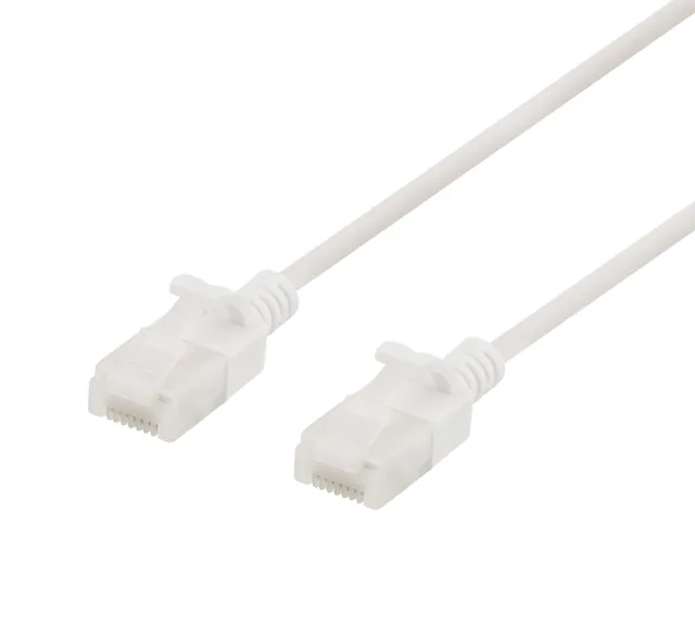 TP-kabel Cat6a Tunn Rund U/UTP Vit 5 m