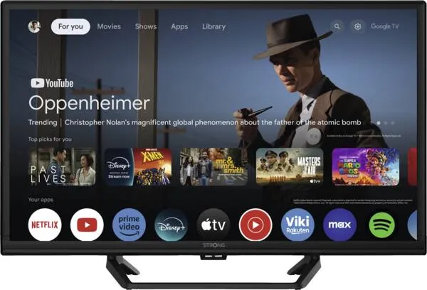 24" TV LED 720p High Dynamic Range 10 (HDR10) HD 12V GOOGLE TV Central Stand | HDR 10