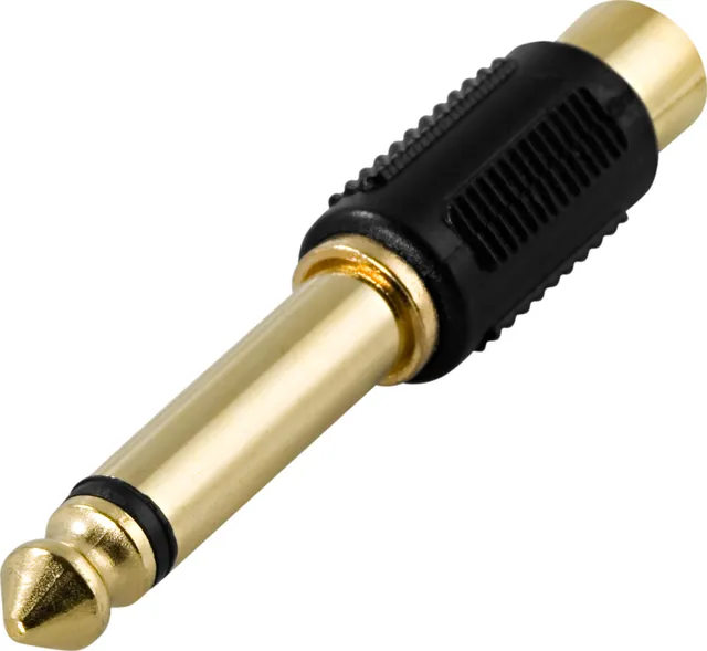 Multimedia-adapter, RCA ho till 6,3mm ha, mono