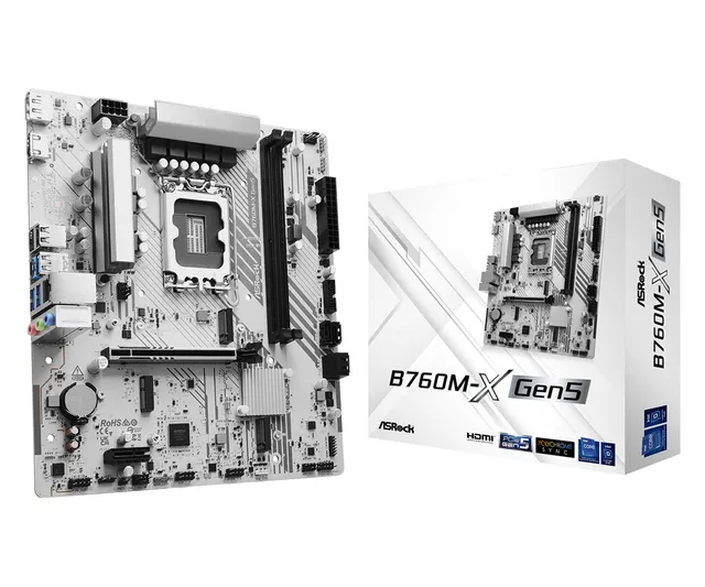 B760M-X Gen5 - motherboard - micro ATX - LGA1700 Socket - B760 Moderkort - Intel B760 - Intel LGA1700 - DDR5 RAM - Micro-ATX