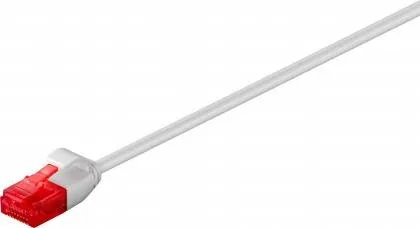 CAT 6 smal patchkabel, U/UTP, grå kopparledare (CU), 0.25 m