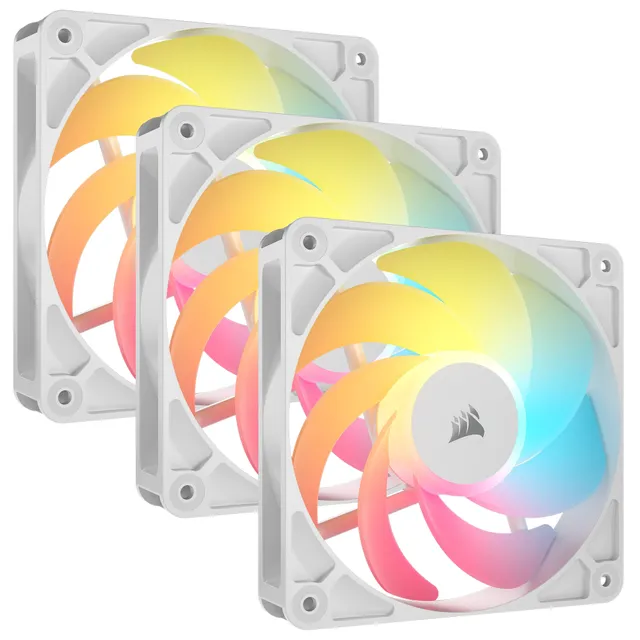 Corsair RS120-R - Lådfläkt - omvänt - 120 mm - vit (paket om 3)