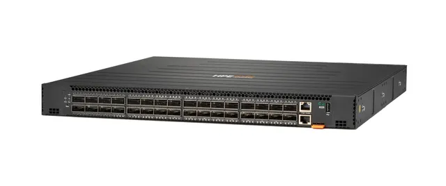 HPE Aruba 8325-32C - Switch - L3 - Administrerad - 32 x 100 Gigabit QSFP28 / 40 Gigabit QSFP+ - främre till bakre luftflöde - rackmonterbar - TAA-komp