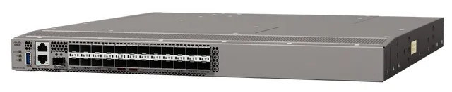 HPE SN6710C 64Gb 24/8 32Gb Short Wave SFP+ Fibre Channel v2 Switch - C-Series - switch - Administrerad - 8 x 32Gb Fibre Channel SFP+ - bakre till främ