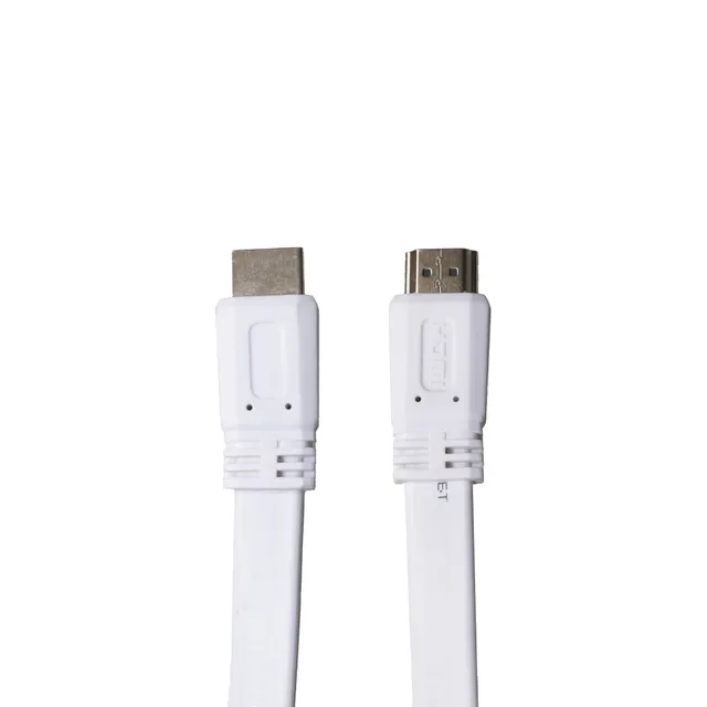 One HDMI™ Flat slim-kabel. 1 m. Vit