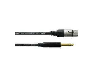 CFM 1,5 FV XLR anslutningskabel [1x XLR-kontakt - 1x Jack 6,3 mm] 1,50 m svart