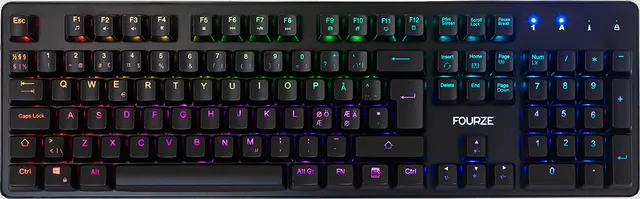 GK130 Gaming tangentbord - RGB - Mekanisk - Röda switchar