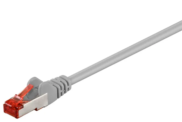 Patchkabel CAT 6, S/FTP (PiMF), grå, 30 m kopparledare (CU), halogenfri kabelhölje (LSZH)