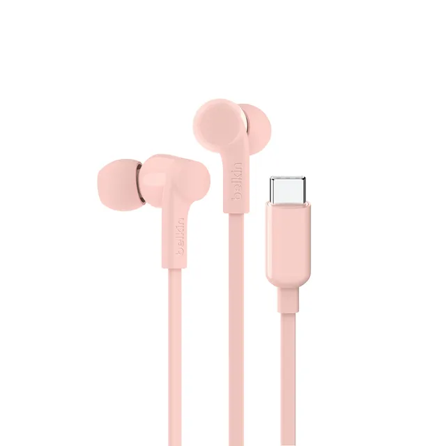 SoundForm - Hörlurar med mikrofon - inuti örat - kabelansluten - USB-C - ljudisolerande - rosa