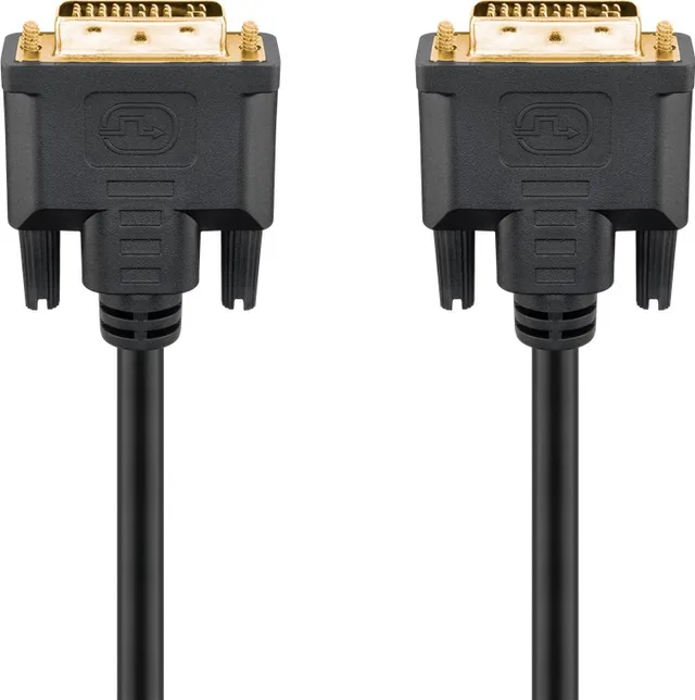 DVI-I Full HD-kabel Dual Link, Guldpläterad DVI-I plug Dual Link (24 + 5 stift) > DVI-I plug Dual Link (24 + 5 stift), 10 m