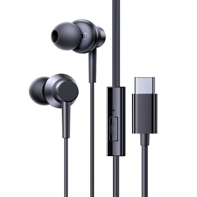 Encok CZ11 - Hörlurar med mikrofon - inuti örat - kabelansluten - USB-C - svart
