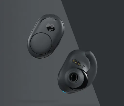 Push - True wireless-hörlurar med mikrofon - inuti örat - Bluetooth - svart, mörkgrå