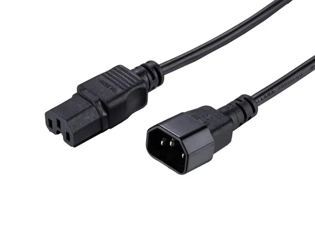 - Strömkabel - IEC 60320 C15 till IEC 60320