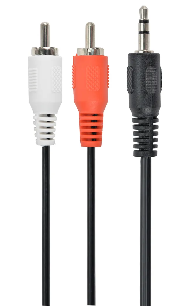 CCA-458 - Ljudkabel - RCA x 2 hane till mini-phone stereo 3.5 mm hane - 1.5 m
