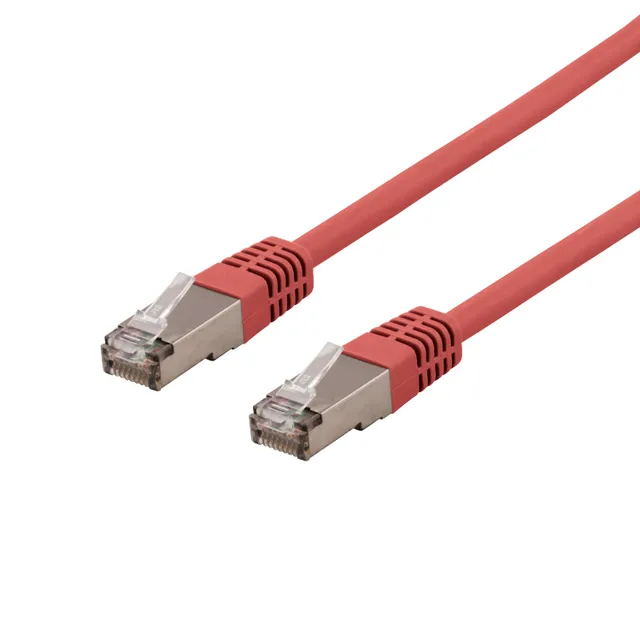 U/FTP Cat6a patch cable, LSZH, 1.5m, red
