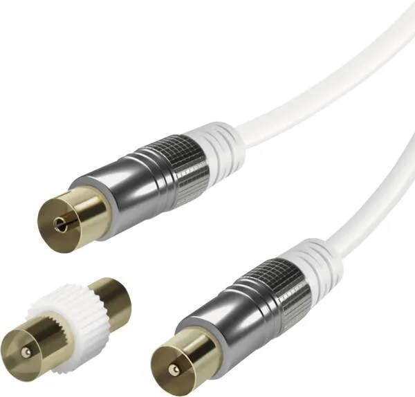 VVAN20FERMFG, 2 m, Koaxial, Koaxial, Vit