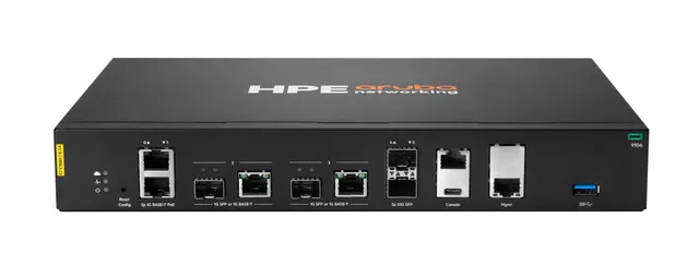 HPE Aruba 9106 - Gateway - hybrid - 6 portar - 10GbE - 1U - molnhanterad - BTO - skrivbord