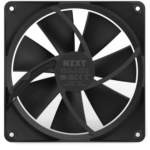 F140 RGB 140mm Svart