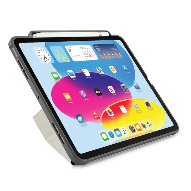iPad 10.9" (10:th gen) Origami No3 Pencil Case - Dark Grey