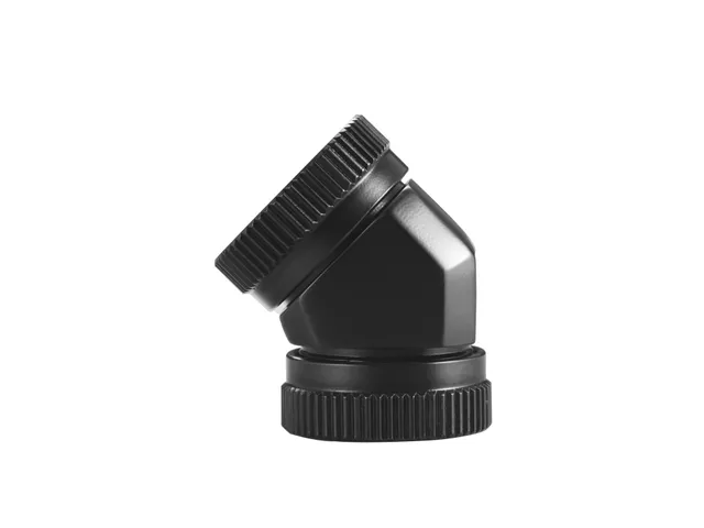12mm Hard Tube Adapter 45° -Svart