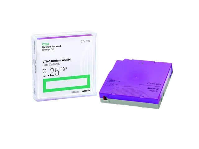 HPE - LTO Ultrium WORM 6 - 2.5 TB / 6.25 TB - skrivbara etiketter - lila - för StorageWorks SAS Rack-Mount Kit