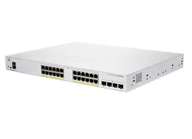 Business 250 Series CBS250-24FP-4G - Switch - L3 - smart - 24 x 10/100/1000 (PoE+) + 4 x Gigabit SFP - rackmonterbar - PoE+ (370 W) - återanvänd