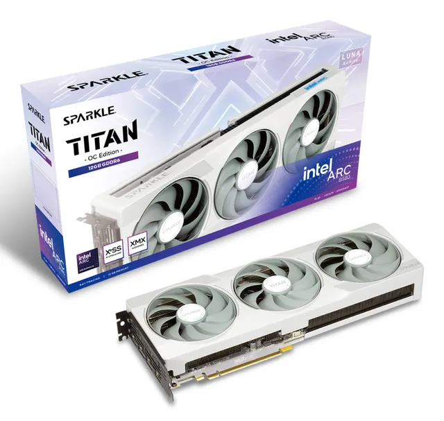 Intel Arc B580 TITAN Luna - OC Edition - grafikkort - Arc B580 - 12 GB GDDR6 - PCIe 4.0 x8 - 3 x DisplayPort, HDMI
