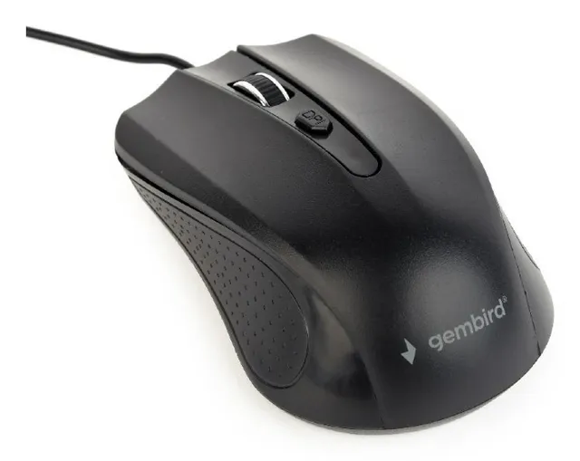 - mouse - USB - Mouse - Optic - 4 knappar - Svart