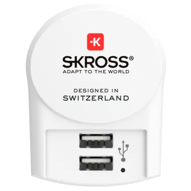 Reseadapter Europa till 2x USB-A