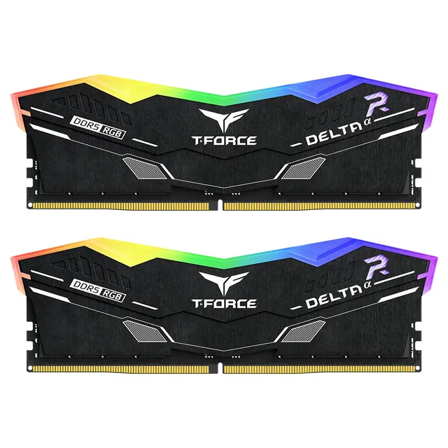 T-Force Deltaα RGB DDR5-6000 - 32GB - CL30 - Dual Channel (2 pcs) - AMD EXPO - Svart med RGB