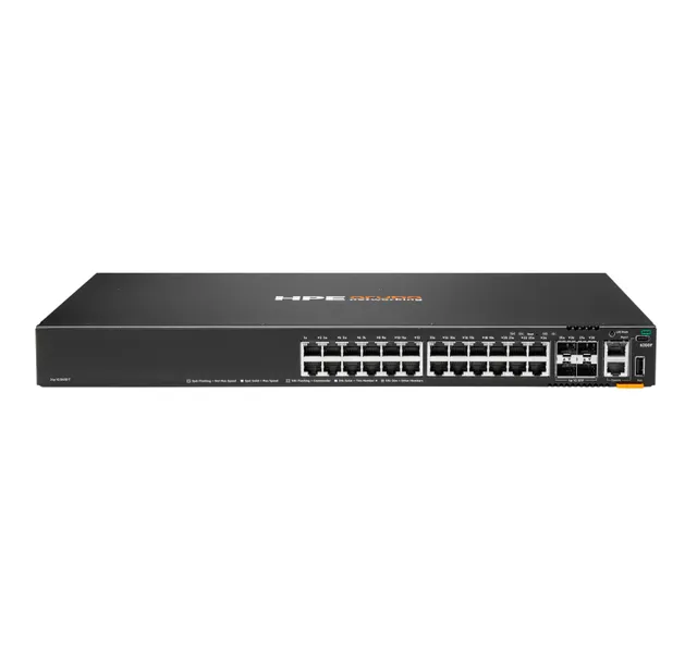 HPE Aruba Networking CX 6200F 24G Class 4 PoE 4SFP 370W TAA-compliant Switch EU en