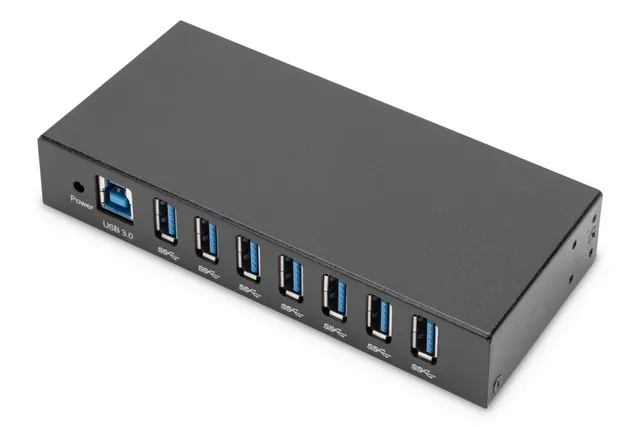 Digitus Hub - industrial line - 7 ports USB Hub - USB 3.2 - 7 porte - Svart