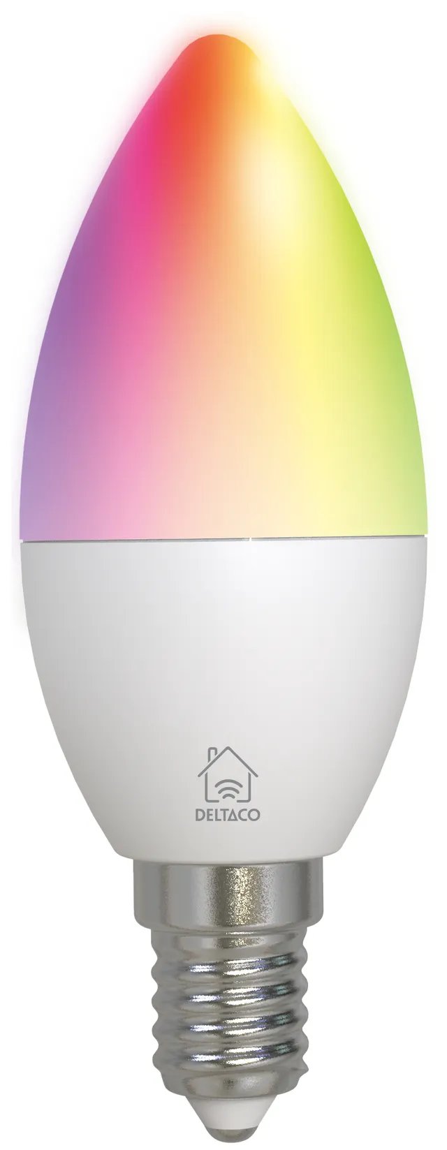 RGB LED Lampa E14 C37 WiFi 4.9W, RGB